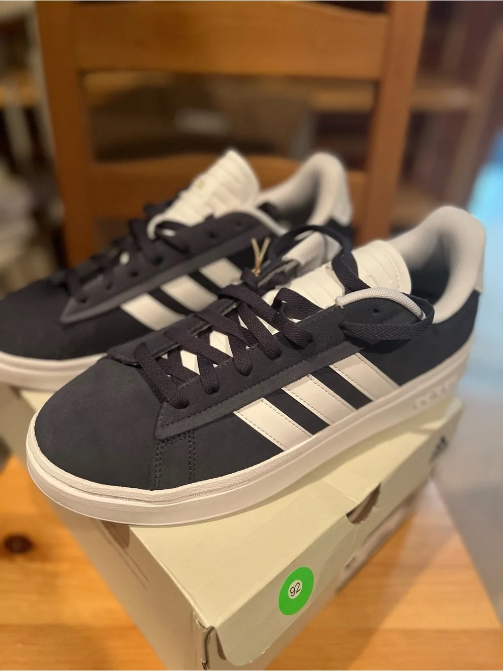 ADIDAS GRAND COURT ALPHA Navy and White Low-Top Court Sneaker